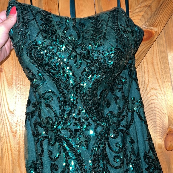 Prom Girl size 6 Forest Green prom dress - Picture 2 of 6